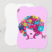 boho bloemrijke afro kaart (Voorkant / Achterkant)