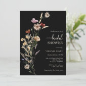 Boho Bloemrijke Bruidsdouche Kaart (Staand voorkant)