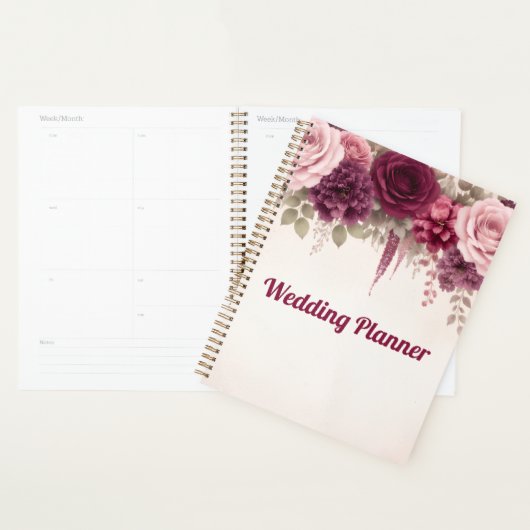 Boho Bloemrijke Elegante Bruiloft  Planner (Display)