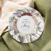 Boho Bloemrijke Fantasie Waterverf Bruidsdouche Papieren Bordje