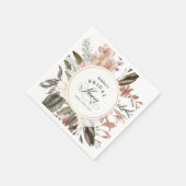 Boho Bloemrijke Fantasie Waterverf Bruidsdouche Servet (Hoek)