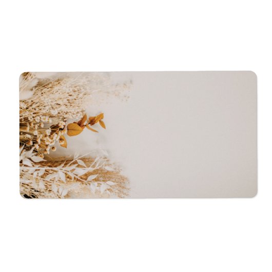 Boho bloemrijke herfst bruiloft blanco zelfklevend etiket (Voorkant)
