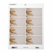 Boho bloemrijke herfst bruiloft blanco zelfklevend etiket (Full Sheet)