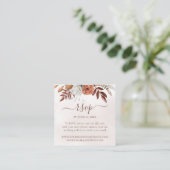Boho bloemrijke herfst bruiloft website QR code RS Informatiekaartje (Staand voorkant)