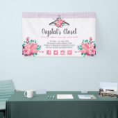 Boho Bloemrijke Kledinghanger Kledingkast Mode Boe Spandoek (Beurs)