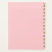 Boho bloemrijke kleurrijke bloemen roze planner (Achterkant)