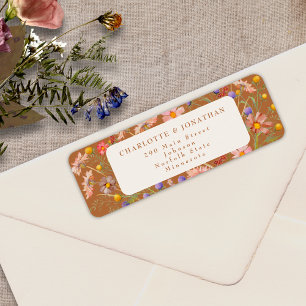 Boho Bloemrijke Landelijke Herfst Bruiloft Etiket