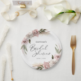 Boho bloemrijke Pampas Gras Bruiloft Borrel Welcom Papieren Bordje
