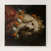 Boho Bloemrijke Poodle Puzzel (Horizontaal)
