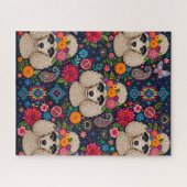 Boho Bloemrijke Poodle Puzzel (Horizontaal)