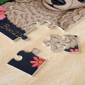 Boho Bloemrijke Poodle Puzzel (Zijkant)