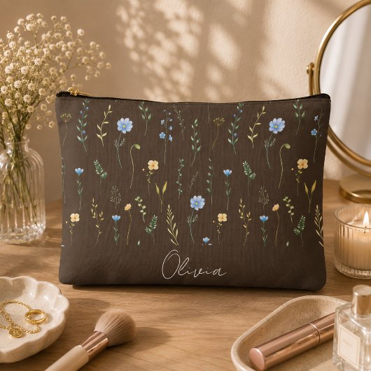 Boho bloemrijke regenboog etui