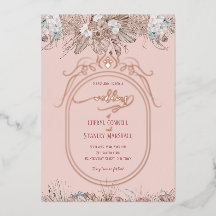 boho bloemrijke roze gouden bruiloft