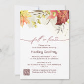 Boho Bloemrijke Verliefd op Bruiloft Feest Kaart (Voorkant)