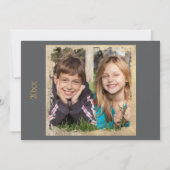 Boho Bloemrijke Zalige Feestdagen Plat Kerstkaart (Achterkant)