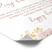 Boho bloemring zoek bridal shower spelposter poster (Hoek)