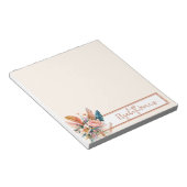 Boho bloemstuk gepersonaliseerd notitieblok (Schuin)