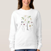 Boho Bloemstuk Grootmoeder Witte Bloem Moederdag C Trui (Voorkant)