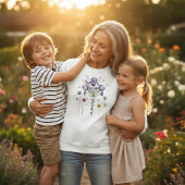 Boho Bloemstuk Nonna Paarse Iris Moederdag Cadeau Trui