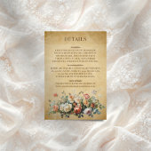 Boho bloemstuk oude papieren bijgevoegde kaart