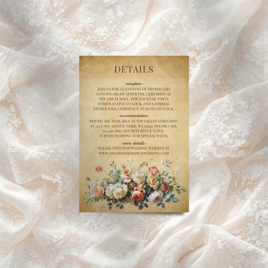 Boho bloemstuk oude papieren bijgevoegde kaart