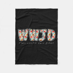 Boho Bloemstuk Wwjd Hij Zou Van Eerste Christelijk Fleece Deken