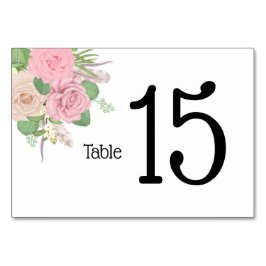 Boho-bloemtafel nummers - Aangepast gepersonalisee Kaart
