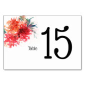 Boho-bloemtafel nummers - Aangepast gepersonalisee Kaart (Achterkant)