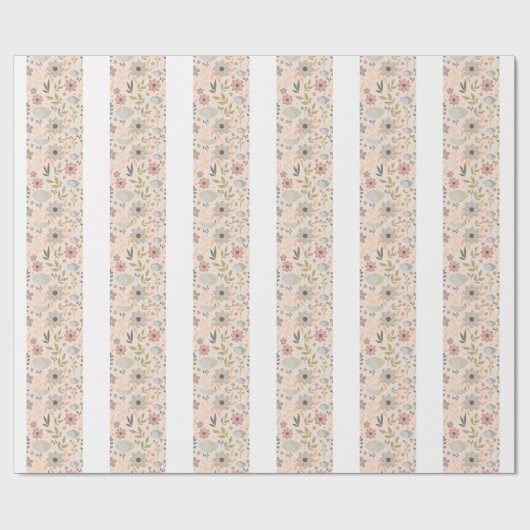 Boho bloemverpakkings papierpatroon-Cute esthetiek Cadeaupapier (Vlak)