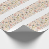 Boho bloemverpakkings papierpatroon-Cute esthetiek Cadeaupapier (Hoek)