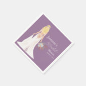 Boho blond haar bruid met bloemen servet (Hoek)