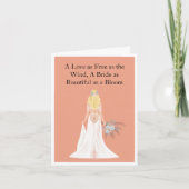 Boho Blonde Bruid Bruidsfeest Felicitaties Kaart (Voorkant)