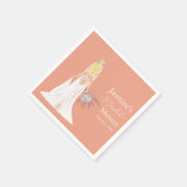 Boho Blonde bruid met bloemen Servet (Hoek)