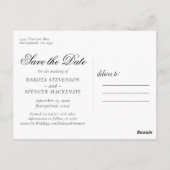 Boho Bloom | Bourgogne Red en Navy Save the Date Briefkaart (Achterkant)