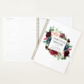 Boho Bloom | Bourgogne Rood en Navy Blue Custom Planner (Display)