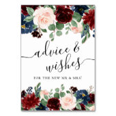 Boho Bloom | Bourgondië en de Marine Blauwe Adviez Kaart (Achterkant)