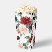 Boho Bloom | Bourgondisch rood en marineblauw patr Bedankdoosjes (Popped)