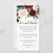 Boho Bloom | Bourgondische marine Garland Foto en Bedankkaart (Voorkant)