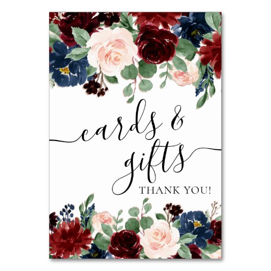 Boho Bloom | Bourgondische rustieke bloemenkrans c Kaart (Voorkant)