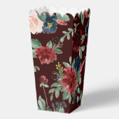 Boho Bloom | Donker Bourgogne en Navy Blauw Patroo Bedankdoosjes (Achterkant)