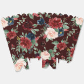 Boho Bloom | Donker Bourgogne en Navy Blauw Patroo Bedankdoosjes (Ongevouwen)