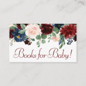 Boho Bloom | Elegante Marsala Red Garland receptie Informatiekaartje (Voorkant)