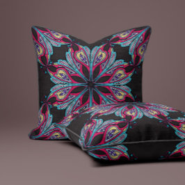 Boho Bloom in Espresso Bruin Kussen