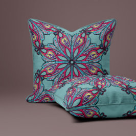 Boho Bloom in Sage Green Kussen