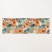 Boho Bloom: Kleurrijke Floral Oasis Yoga Mat (Voorkant (horizontaal))