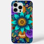 Boho Bloom Mandala Floral iPhone Case (Achterkant)