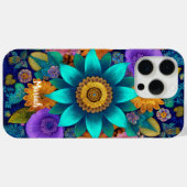 Boho Bloom Mandala Floral iPhone Case (Achterkant (horizontaal))