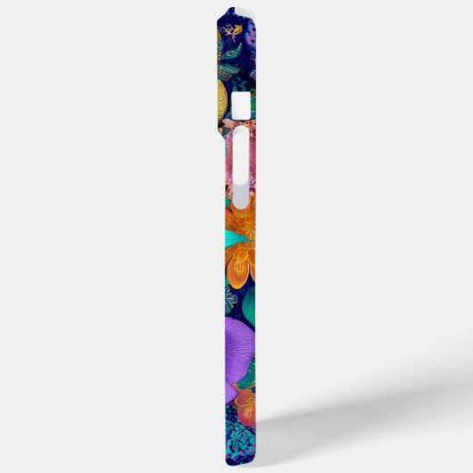 Boho Bloom Mandala Floral iPhone Case (Achterkant / Links)