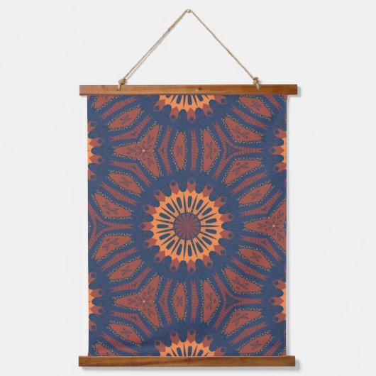 Boho Bloom Mandala Pattern Hangend Wandkleed (Voorkant)