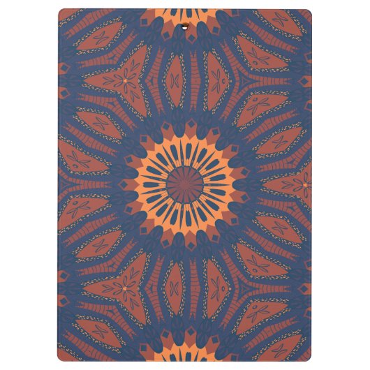 Boho Bloom Mandala Pattern Klembord (Achterkant)